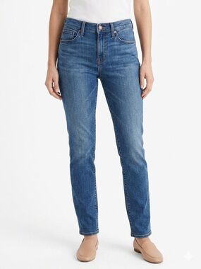 Madewell The Tall Slim Boyjean Denim Jeans 25T Blue Minimalist Elevated Basics